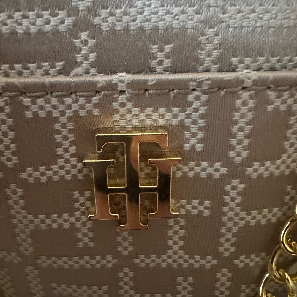 Tommy Hilfiger POSH Vintage Signature Fabric & Leather Brown Tote & Crossbody - Picture 12 of 16